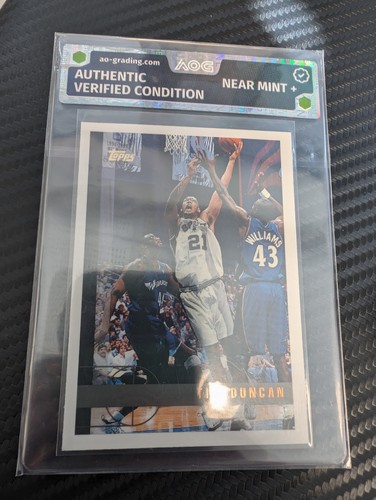 Tim duncan nba topps 1997 - duncan, rc